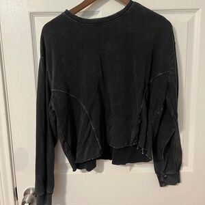 Francesca’s distressed cropped sweatshirt XS